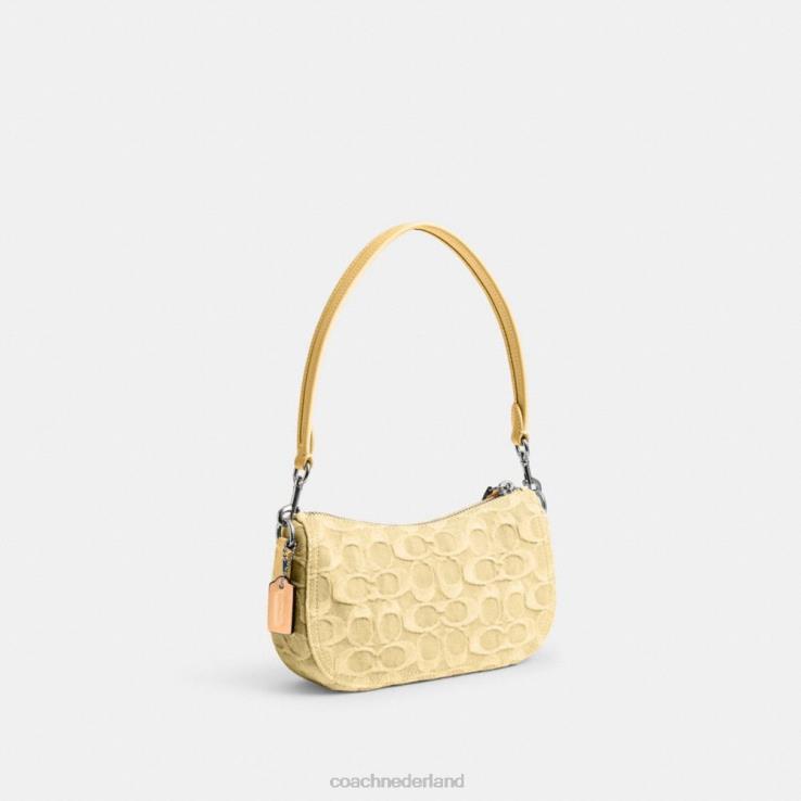 Coach vrouwen swinger 20 van kenmerkend denim lh/lichtgeel 02264200