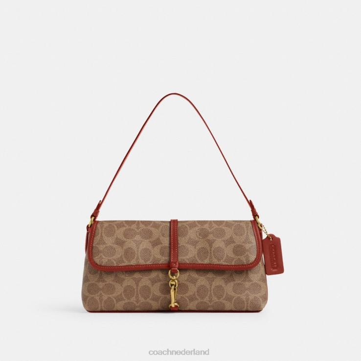 Coach vrouwen Hamptons tas van kenmerkend canvas b4/bruin roest 02264257