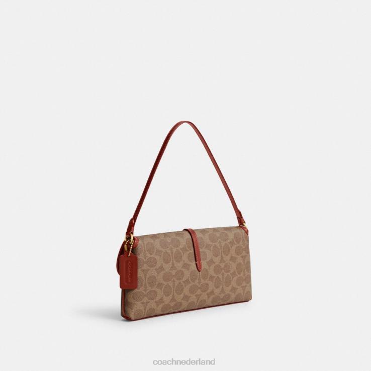 Coach vrouwen Hamptons tas van kenmerkend canvas b4/bruin roest 02264257
