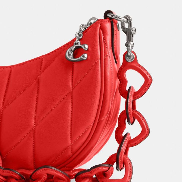 Coach vrouwen Mira schoudertas met kussenquilt en hartband lh/sportrood 02264256