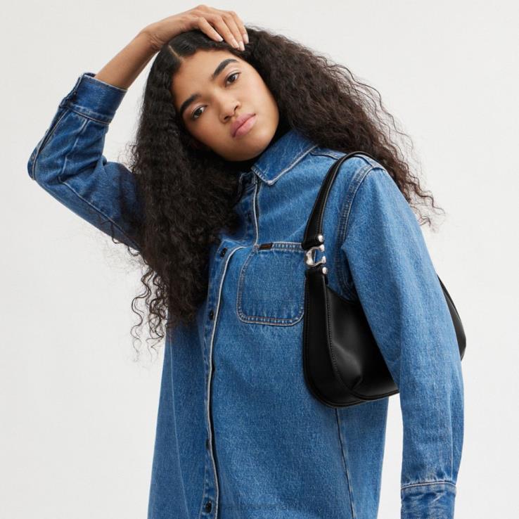 Coach vrouwen eve schoudertas links/zwart 02264276