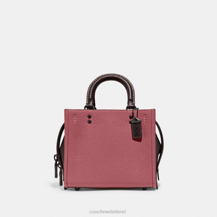 Coach vrouwen Rogue 20 van regeneratief leer met kleurblokken v5/rouge multi 0226484
