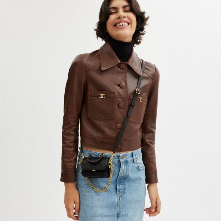 Coach vrouwen Rogue-bovenhandgreep 12 in kleurblokken b4/zwart multi 0226491
