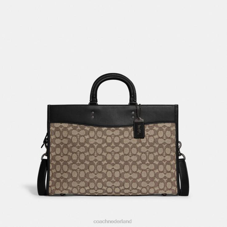 Coach vrouwen Rogue slip van kenmerkend textieljacquard cacao/zwart 0226485