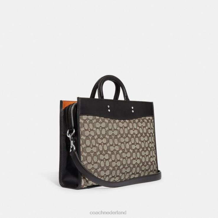 Coach vrouwen Rogue slip van kenmerkend textieljacquard cacao/zwart 0226485