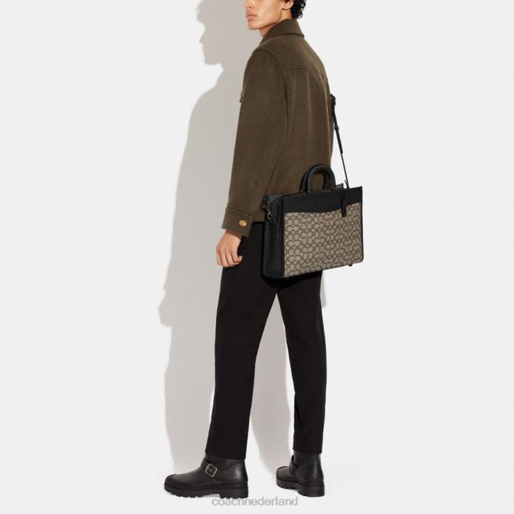 Coach vrouwen Rogue slip van kenmerkend textieljacquard cacao/zwart 0226485