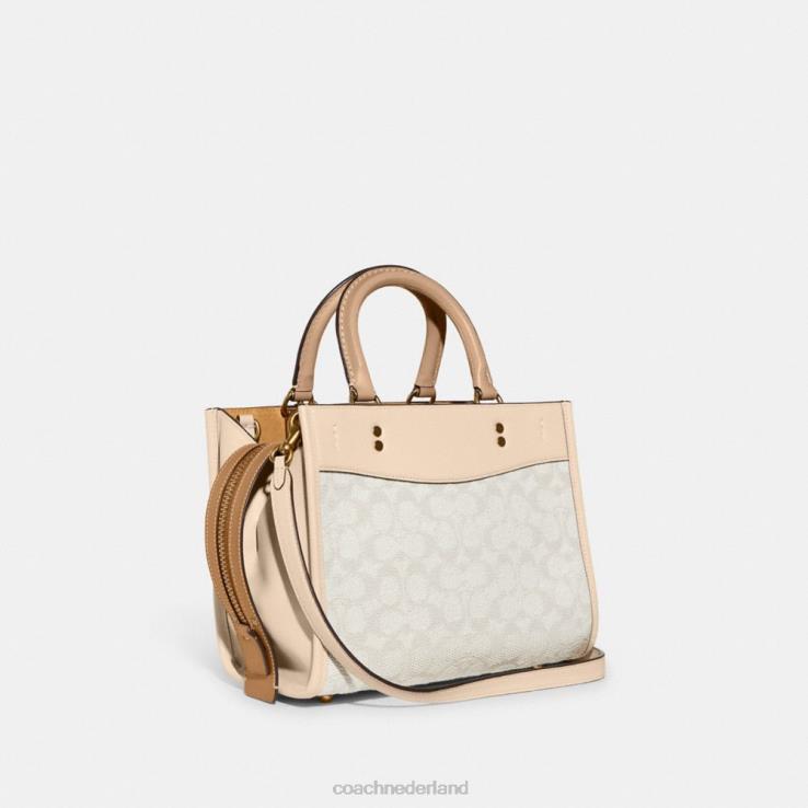 Coach vrouwen rogue 25 van kenmerkend textieljacquard b4/krijt ivoor multi 0226479