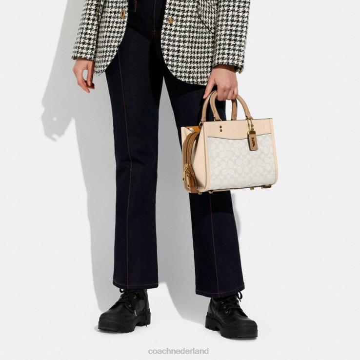 Coach vrouwen rogue 25 van kenmerkend textieljacquard b4/krijt ivoor multi 0226479