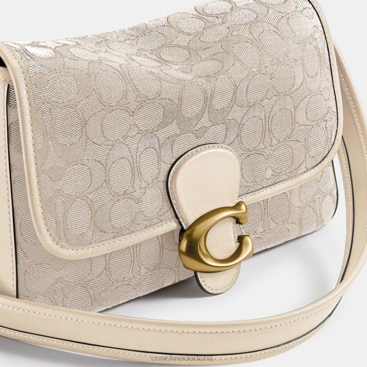 Coach vrouwen Zachte tabby schoudertas van kenmerkend jacquard b4/steen ivoor 02264128