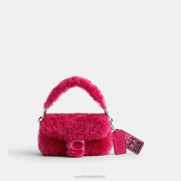 Coach vrouwen de lil nas x drop tabby 12 in geschoren schaap links/helder fuchsia 0226498