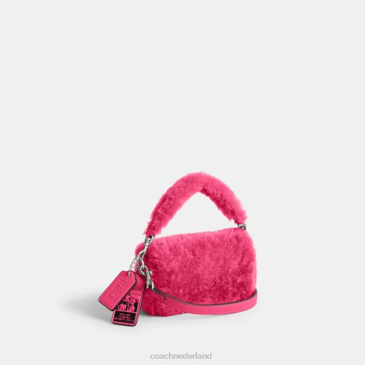 Coach vrouwen de lil nas x drop tabby 12 in geschoren schaap links/helder fuchsia 0226498