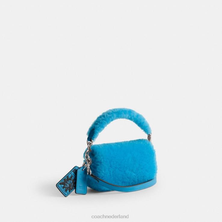 Coach vrouwen de lil nas x drop tabby 12 in geschoren schaap links/montero blauw 0226499