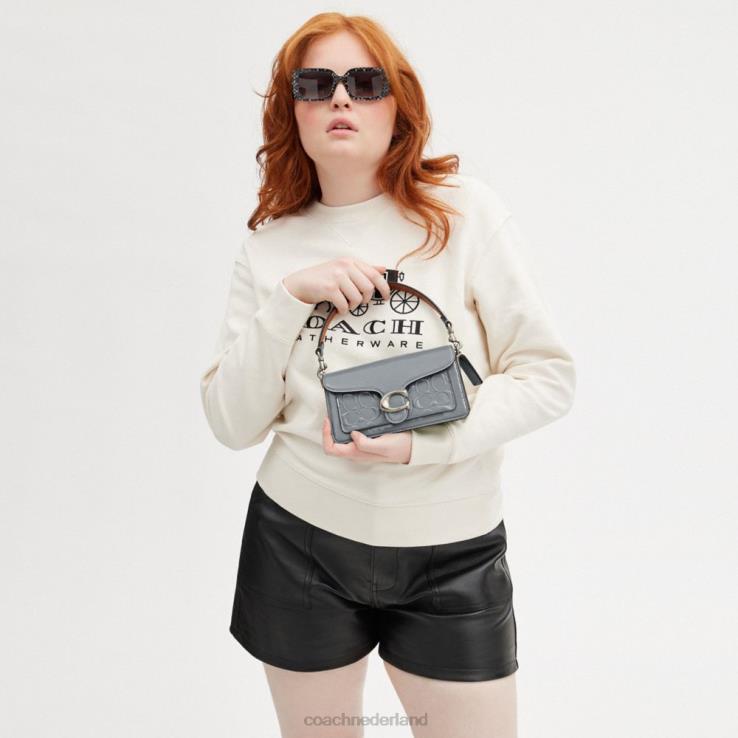 Coach vrouwen tabby schoudertas 20 van kenmerkend leer lh/grijsblauw 02264105