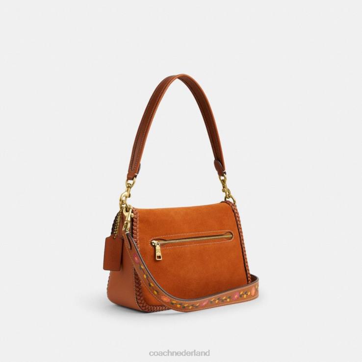 Coach vrouwen zachte tabby schoudertas met vlecht b4/gepolijst amber 02264122