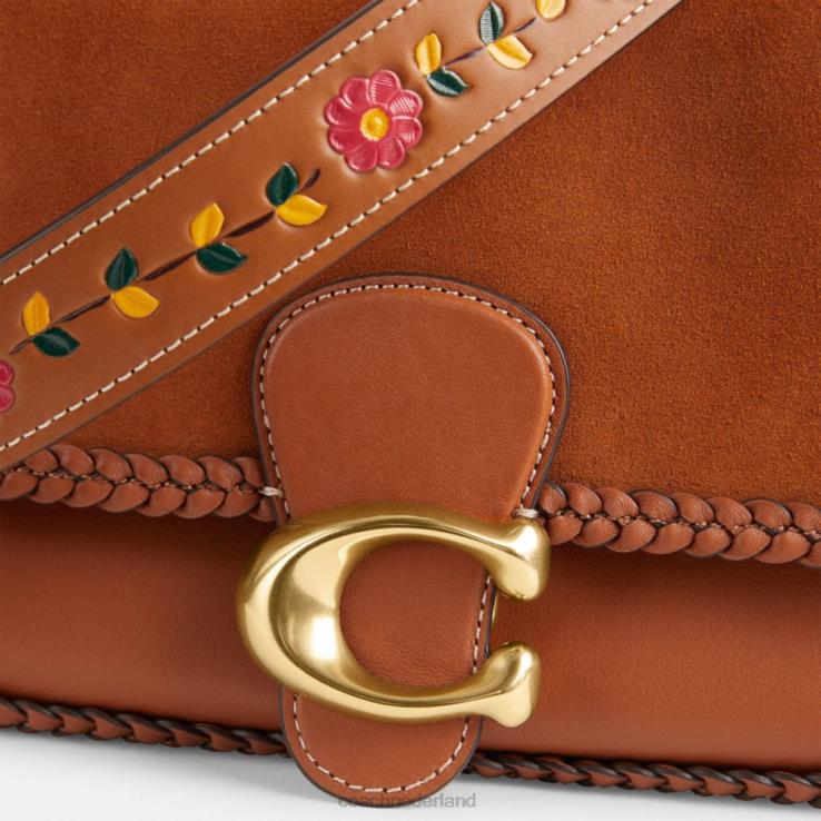 Coach vrouwen zachte tabby schoudertas met vlecht b4/gepolijst amber 02264122