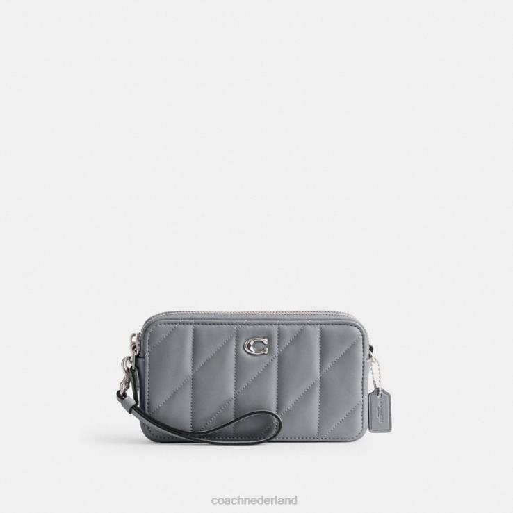Coach vrouwen kira crossbody met kussenquilt lh/grijsblauw 02264310