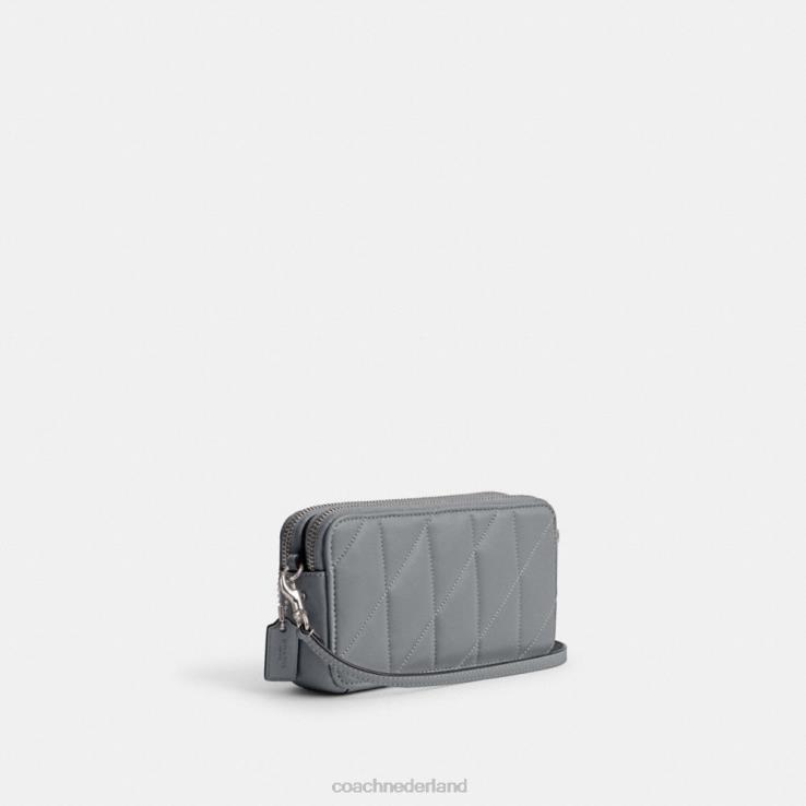 Coach vrouwen kira crossbody met kussenquilt lh/grijsblauw 02264310