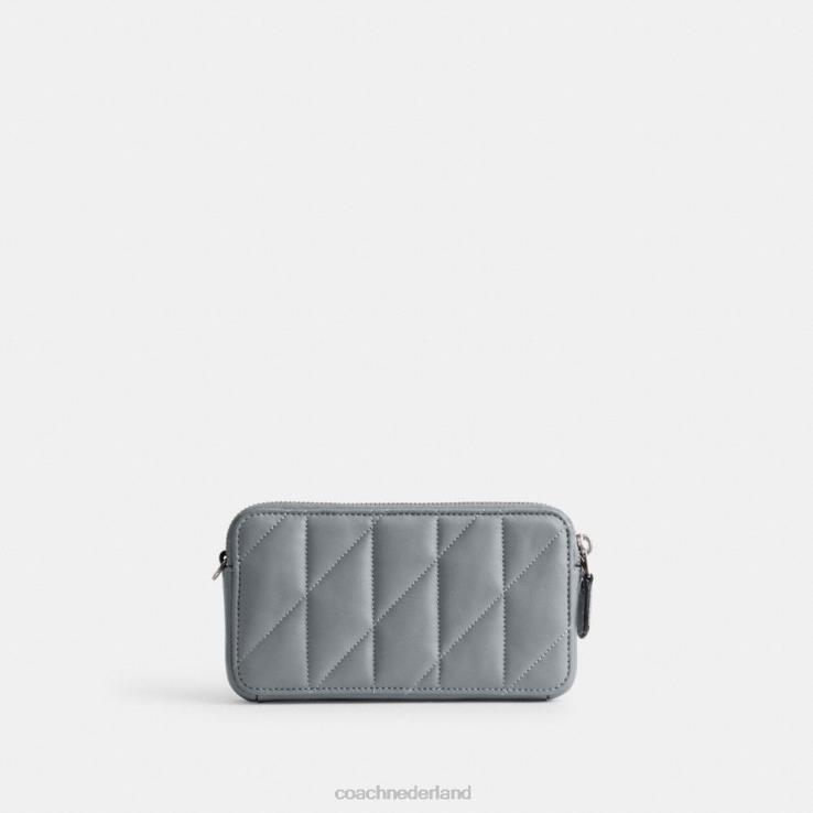 Coach vrouwen kira crossbody met kussenquilt lh/grijsblauw 02264310