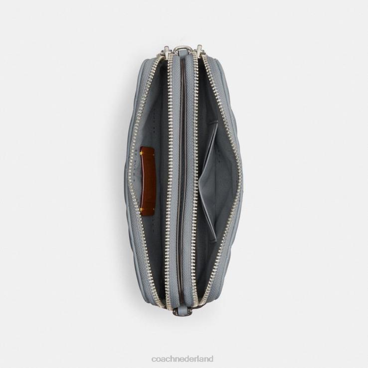 Coach vrouwen kira crossbody met kussenquilt lh/grijsblauw 02264310