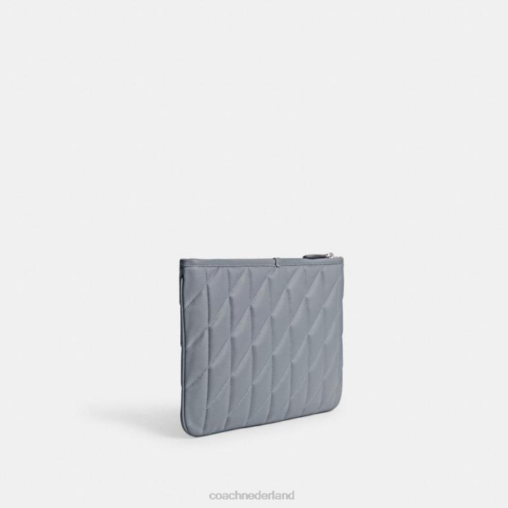 Coach vrouwen zakje 28 met kussenquilt lh/grijsblauw 02264309