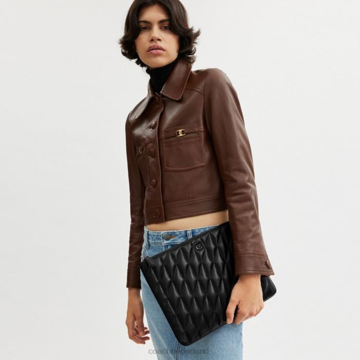 Coach vrouwen zakje 33 met kussenquilt v5/zwart 02264307