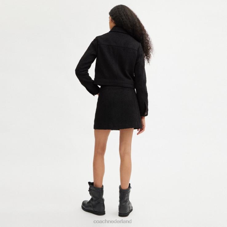 Coach vrouwen Bouclé minirok zwart 02264508