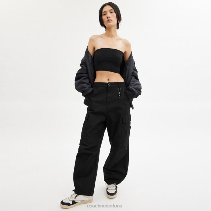Coach vrouwen cargo broek zwart 02264501