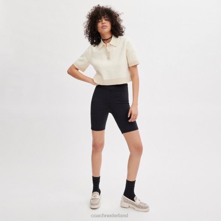 Coach vrouwen kenmerkende bikershort houtskool handtekening 02264514