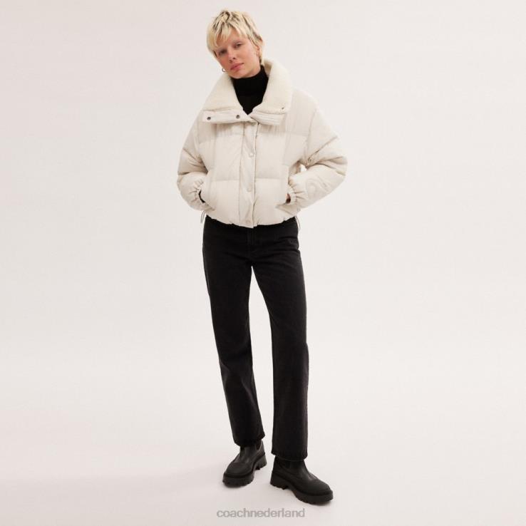 Coach vrouwen bijgesneden kogelvis met sherpa ivoor 02264439