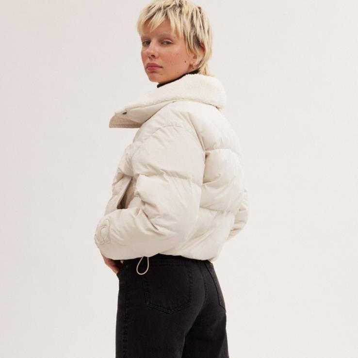 Coach vrouwen bijgesneden kogelvis met sherpa ivoor 02264439
