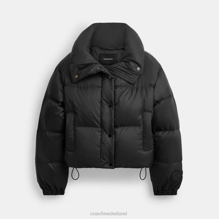 Coach vrouwen bijgesneden puffer zwart 02264440