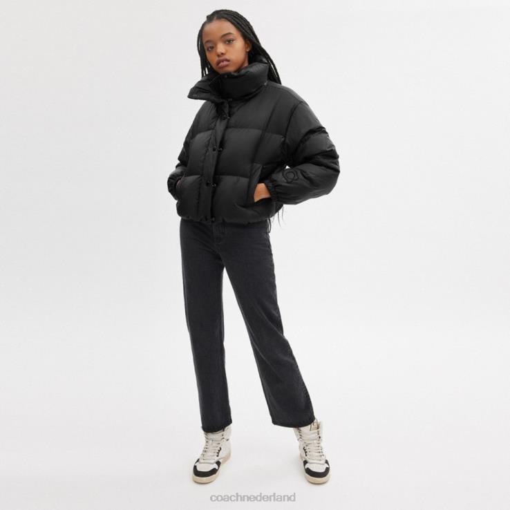 Coach vrouwen bijgesneden puffer zwart 02264440