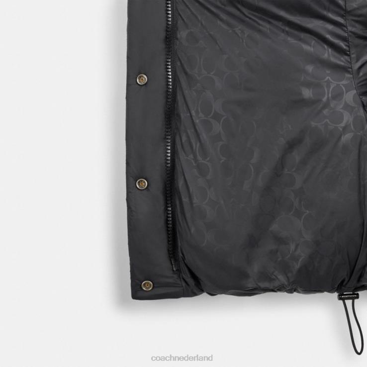 Coach vrouwen bijgesneden puffer zwart 02264440
