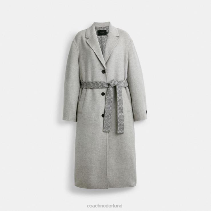 Coach vrouwen dubbelzijdige jas lichtgrijs 02264438