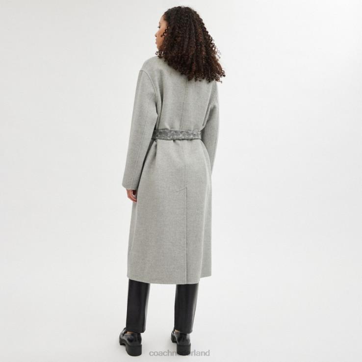 Coach vrouwen dubbelzijdige jas lichtgrijs 02264438