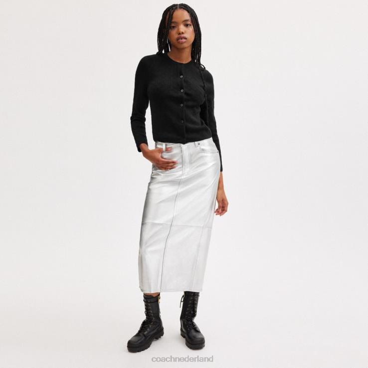 Coach vrouwen kenmerkend gebreid cropped vest zwart 02264452