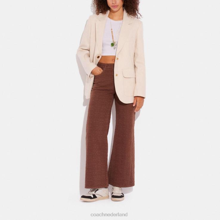 Coach vrouwen relaxte zomerblazer khaki 02264462