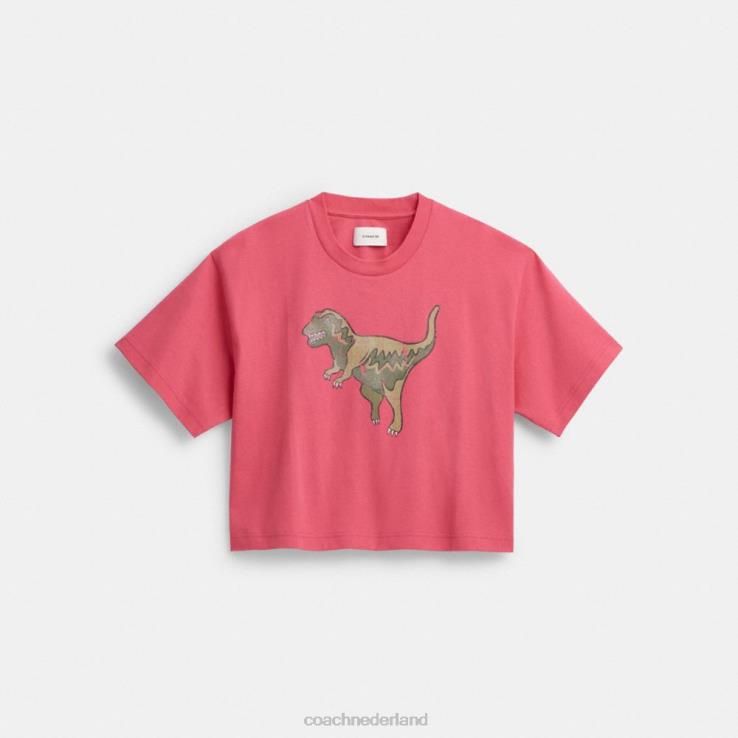 Coach vrouwen Rexy cropped t-shirt roze. 02264482
