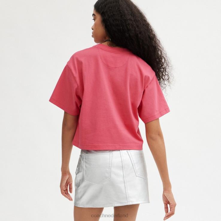 Coach vrouwen Rexy cropped t-shirt roze. 02264482