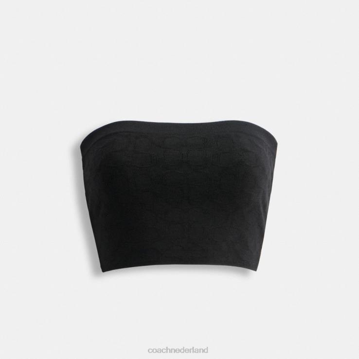 Coach vrouwen kenmerkende gebreide bandeautop zwart 02264491