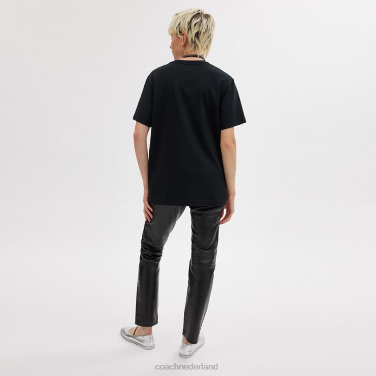 Coach vrouwen paard en wagen t-shirt zwart 02264492