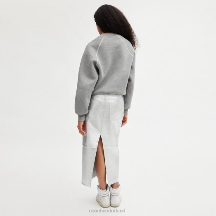 Coach vrouwen rexy sweatshirt met ronde hals grijs 02264483