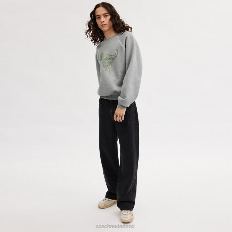 Coach vrouwen rexy sweatshirt met ronde hals grijs 02264483