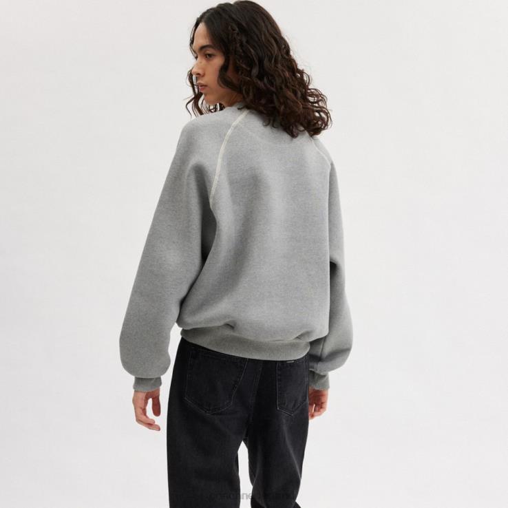 Coach vrouwen rexy sweatshirt met ronde hals grijs 02264483