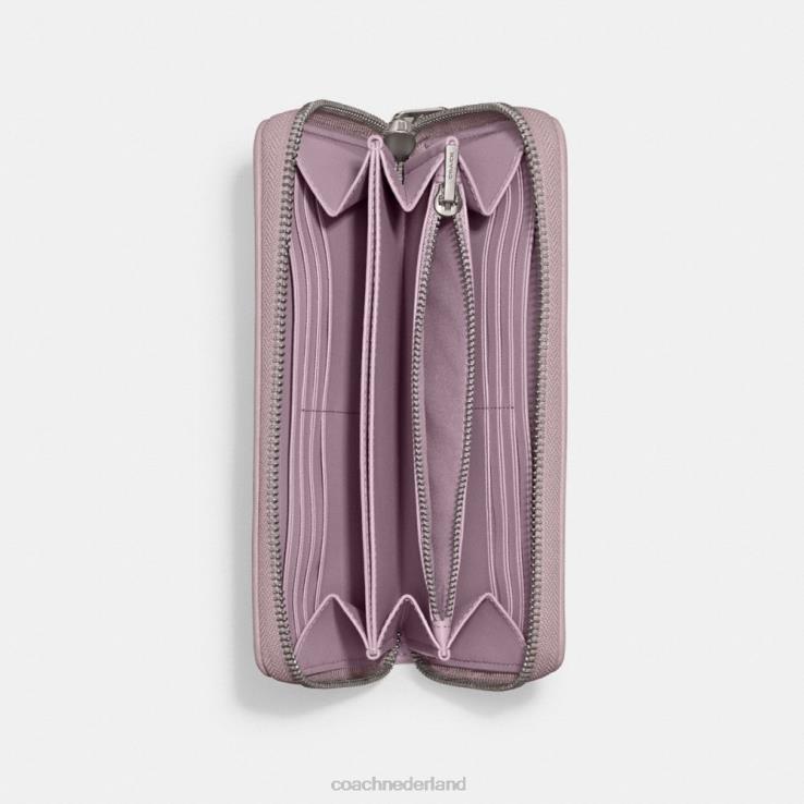 Coach vrouwen Accordeon portemonnee met ritssluiting van kenmerkend denim lh/lichtpaars 02264325