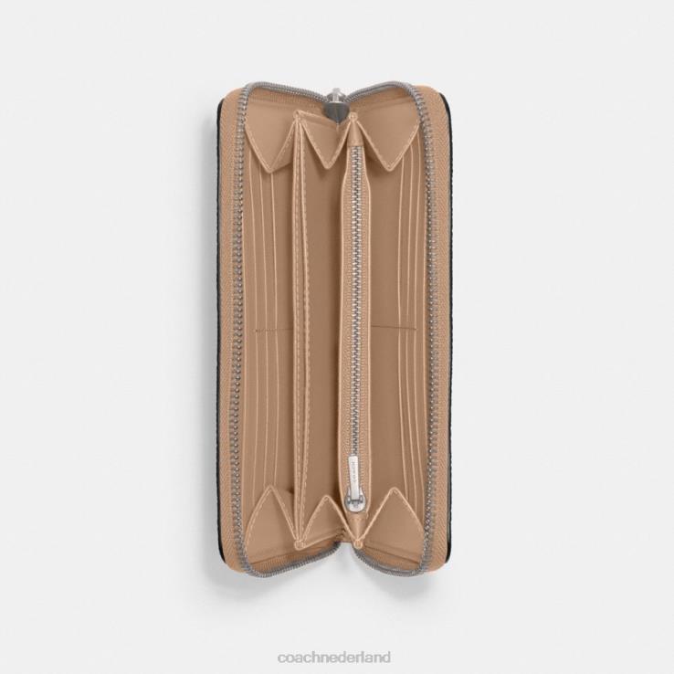 Coach vrouwen accordeon portemonnee met ritssluiting lh/taupe 02264323
