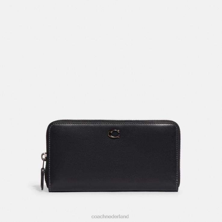 Coach vrouwen accordeon portemonnee met ritssluiting v5/zwart 02264327