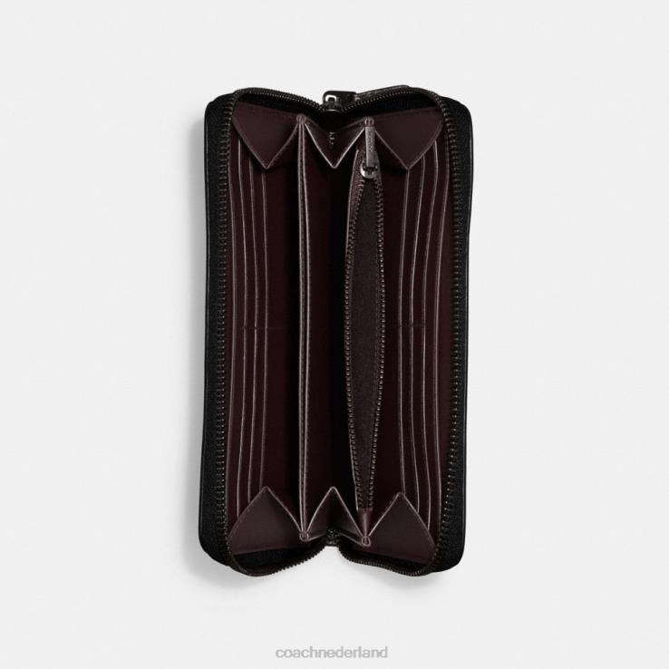 Coach vrouwen accordeon portemonnee met ritssluiting v5/zwart 02264327