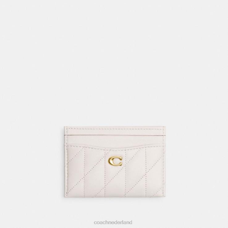 Coach vrouwen kaartendoosje met kussenquilt b4/krijt 02264377