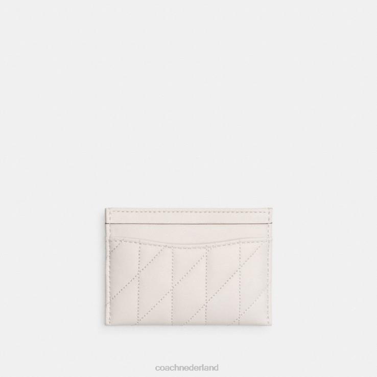 Coach vrouwen kaartendoosje met kussenquilt b4/krijt 02264377